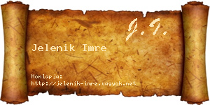 Jelenik Imre névjegykártya