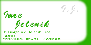 imre jelenik business card